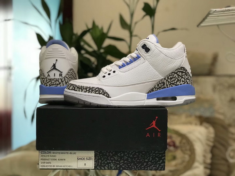 Authentic Air Jordan 3 Retro UNC 3